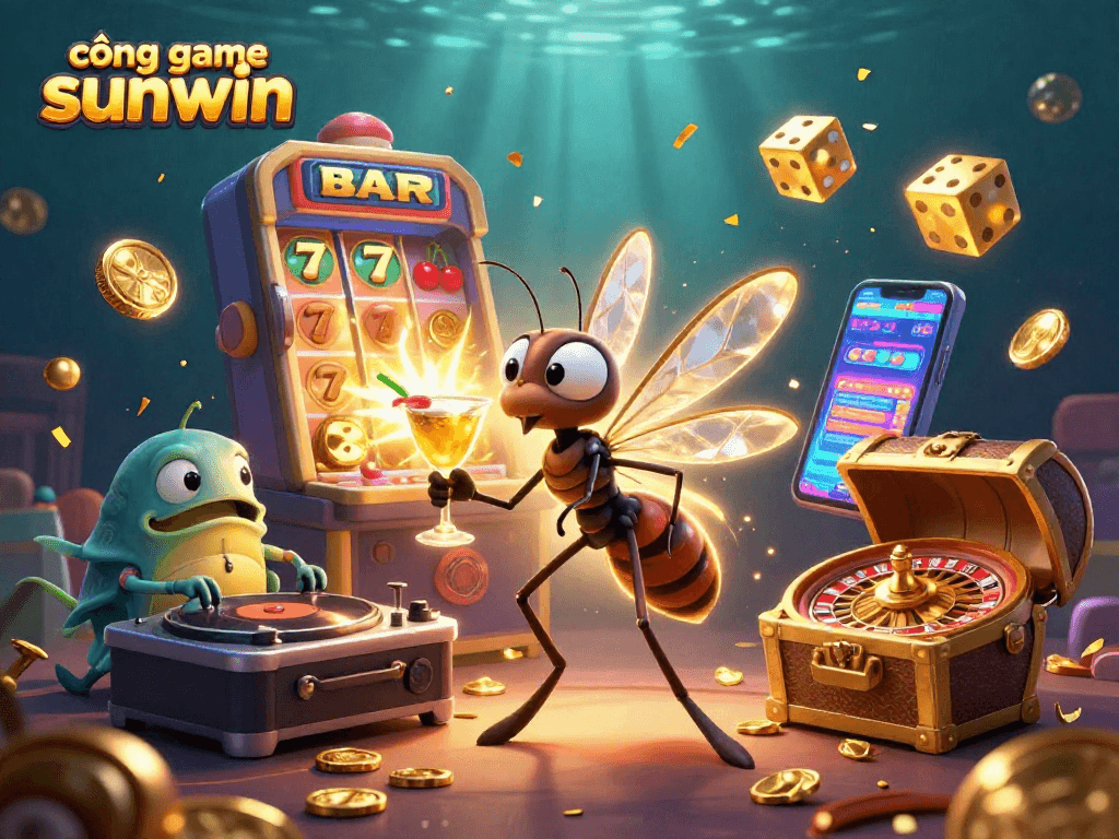 Experience the excitement of cổng game sunwin with vibrant casino illustrations and dynamic gaming elements.