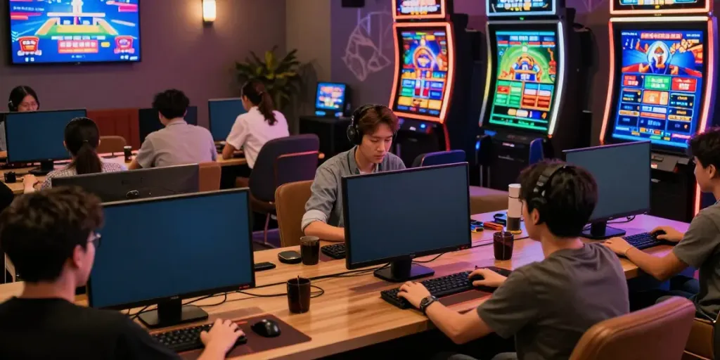 Players immersed in the exciting world of gem88 online gaming, featuring diverse games and engaging atmosphere.
